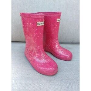Hunter Rainboots Girls Pink Glitter Size 10 US